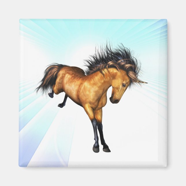 Bucking Unicorn Magnet (Framsidan)