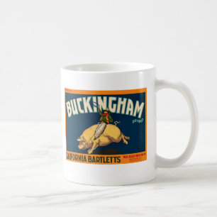 Buckingham Bartlett äpplen - vintagelådaetikett Kaffemugg