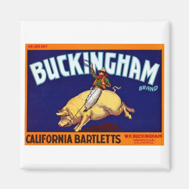 Buckingham Brand California Bartletts Magnet (Framsidan)