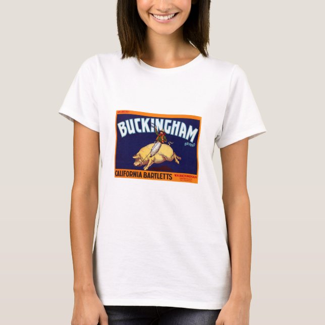 Buckingham brännmärker Kalifornien Bartletts Tee Shirt (Framsida)