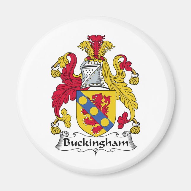 Buckingham Family Crest Magnet (Framsidan)