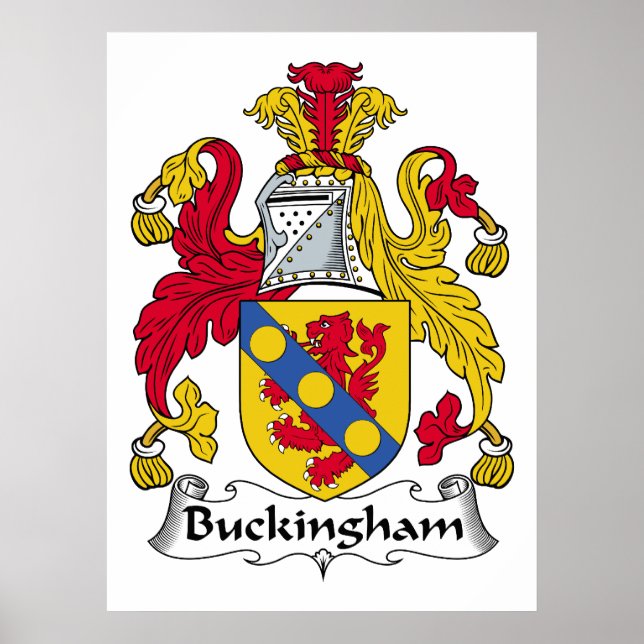 Buckingham Family Crest Poster (Framsidan)