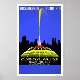 Buckingham Fontän 1939 WPA Poster