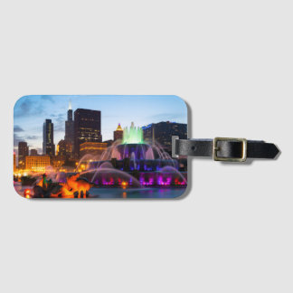 Buckingham Fontän lit på natten Bagagebricka