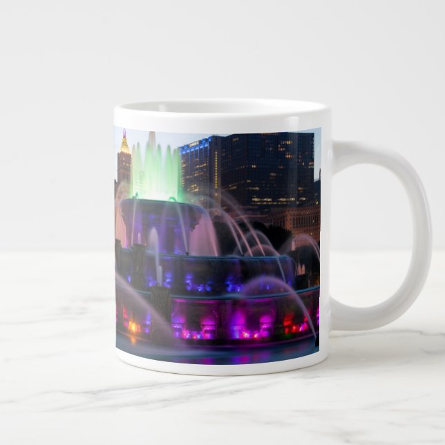 Buckingham Fontän lit på natten Jumbo Mugg (Höger)