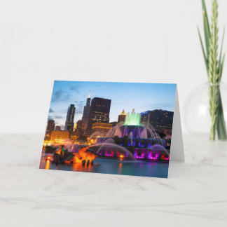 Buckingham Fontän lit på natten Kort