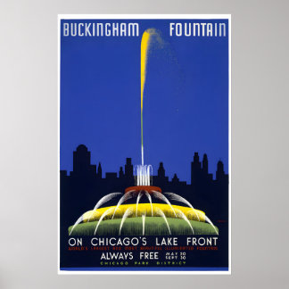 Buckingham Fountain - Chicago Resemål Poster