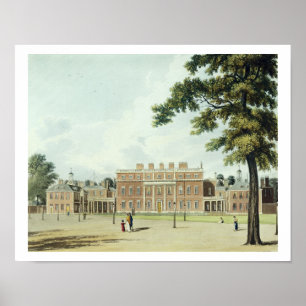 Buckingham hus, från 'historien av royalet R Poster