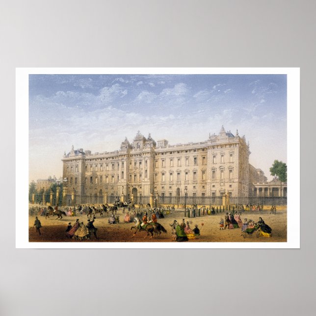 Buckingham Palace, 1862 (färg litho) Poster (Framsidan)