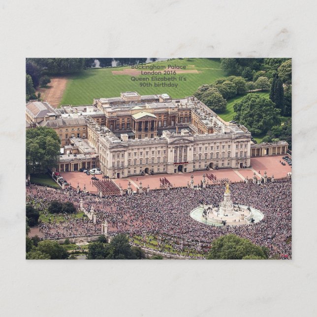 Buckingham Palace 2016. Drottningens 90-årsdag Vykort (Framsida)