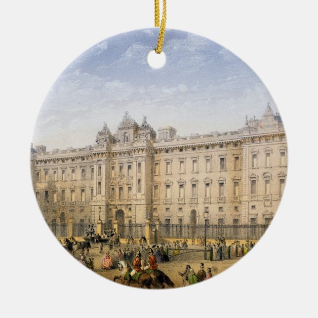 Buckingham Palace c.1862 (färglithoen) Julgransprydnad Keramik (Framsidan)