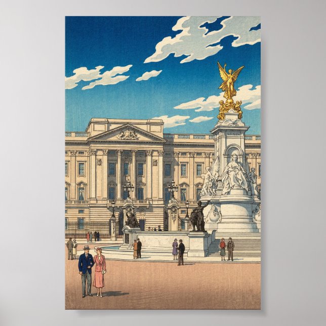 Buckingham Palace Japans Träsnittstryck Poster (Framsidan)