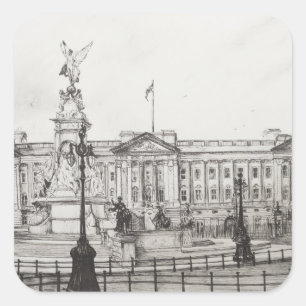 Buckingham Palace London.2006 Fyrkantigt Klistermärke