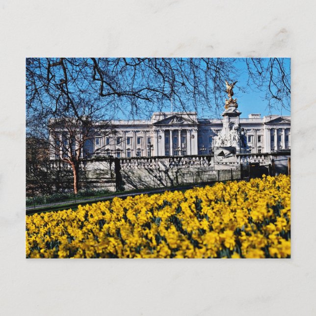 Buckingham Palace, London-blommor Vykort (Framsida)