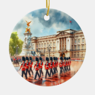 Buckingham Palace London Watercolor Julgransprydnad Keramik