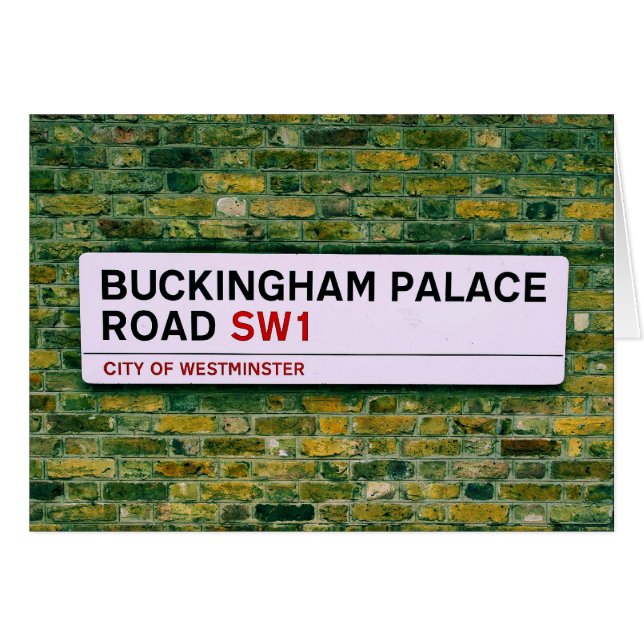Buckingham Palace Road - London Hälsningskort (Framsidan Horizontal)