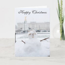 Buckingham Palace snögubbe London Helgkort