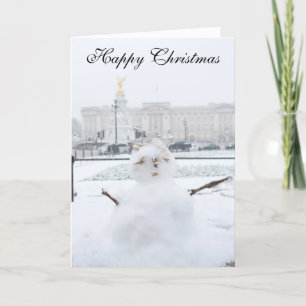 Buckingham Palace snögubbe London Helgkort