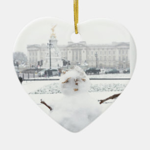 Buckingham Palace snögubbe London Julgransprydnad Keramik