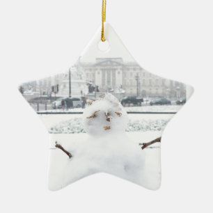 Buckingham Palace snögubbe London Julgransprydnad Keramik