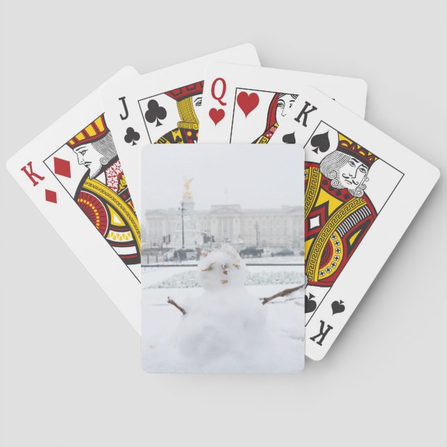 Buckingham Palace snögubbe London Spel Kort (Baksidan)