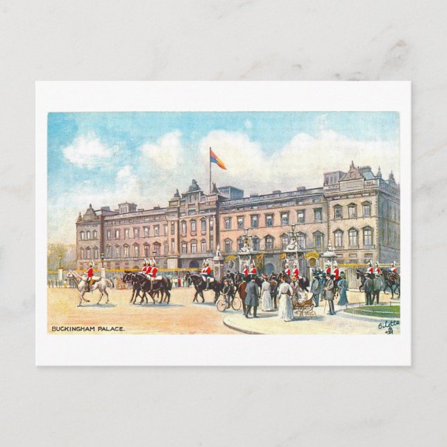 Buckingham Palace Vintage Postcard Vykort (Framsida)