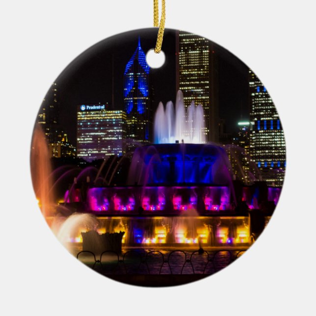 Buckinghamfontänen Chicago Julgransprydnad Keramik (Framsidan)