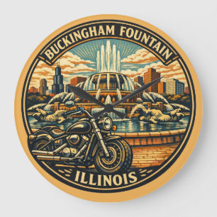 Buckinghamfontänen Illinois Centennial-hyllning Stor Klocka