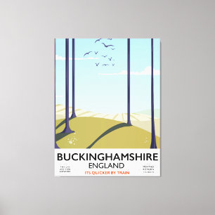 Buckinghamshire Englands reseaffisch Canvastryck