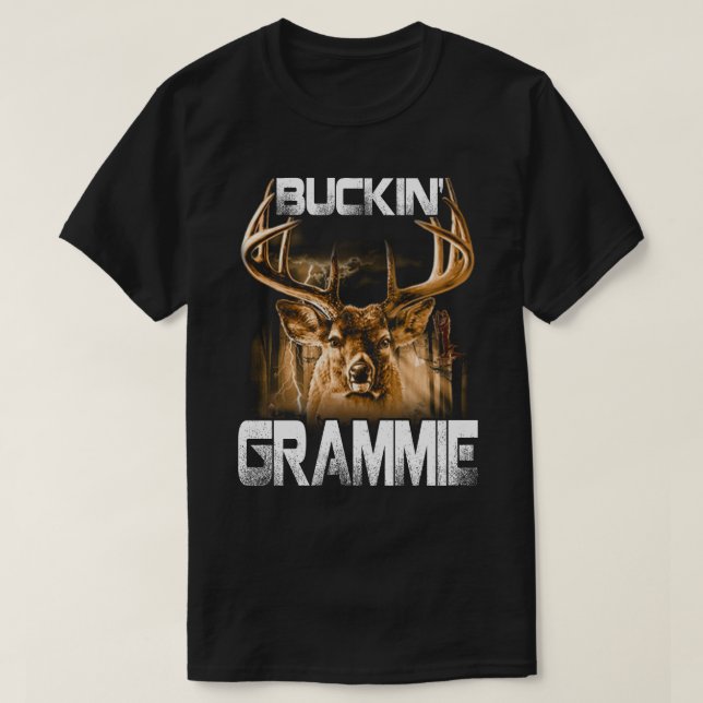 Buckin'grammie Hjort Hunter T Shirt (Design framsida)