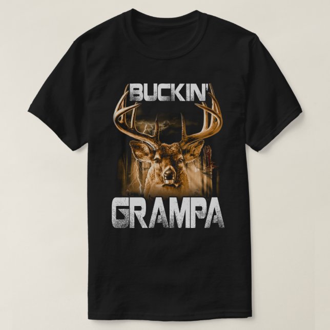 Buckin'grampa Hjort Hunter T Shirt (Design framsida)