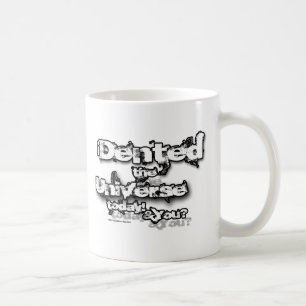 Buckla den universum sätta en klocka på muggen kaffemugg