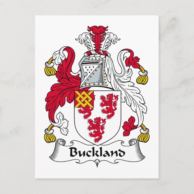 Buckland Family Crest Vykort (Framsida)