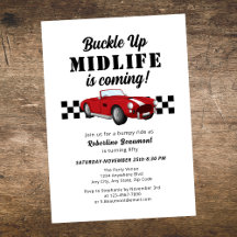 Buckle Up Funny Midlife Car 50:e födelsedagen