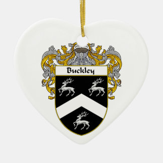 Buckley vapensköld-/familjvapensköld julgransprydnad keramik
