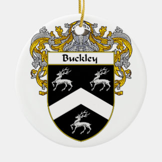 Buckley vapensköld-/familjvapensköld julgransprydnad keramik