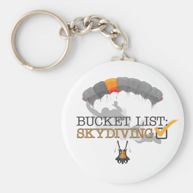Bucklista: Skydiving Nyckelring (Framsidan)
