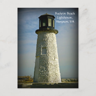 Buckroe Beach Lighthouse Hampton, VA-vykort Vykort