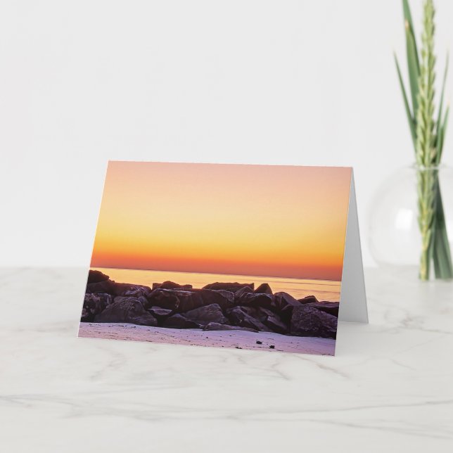 Buckroe Beach Sunrise-gratulationskort Kort (Framsida)