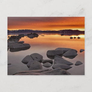 Buck's Beach Sunset, Sjö Tahoe.. Vykort