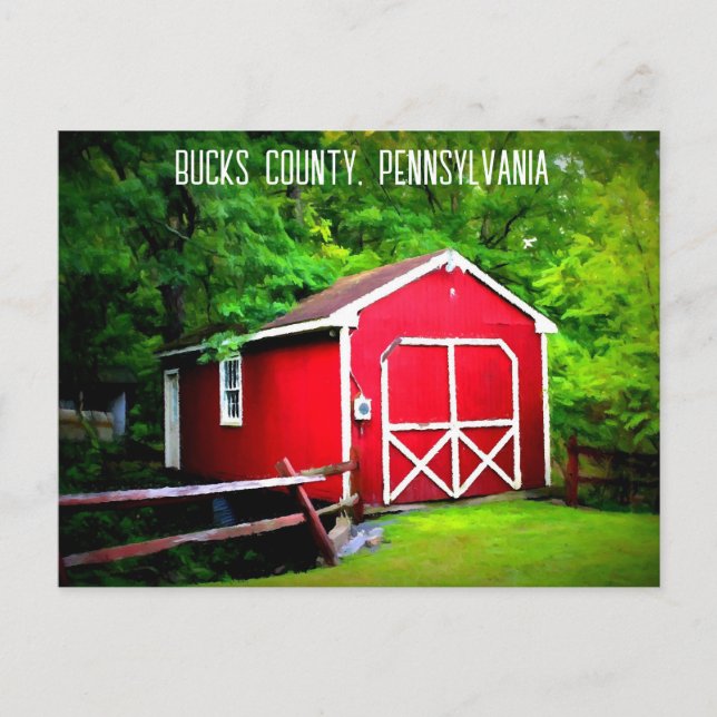 Bucks County Pennsylvania Vykort (Framsida)