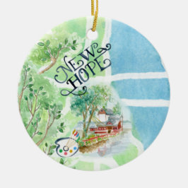 Bucks County Playhouse New Hope Pennsylvania Julgransprydnad Keramik