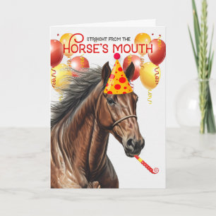 Buckskin American Quarter Horse Funny Birthday Kort