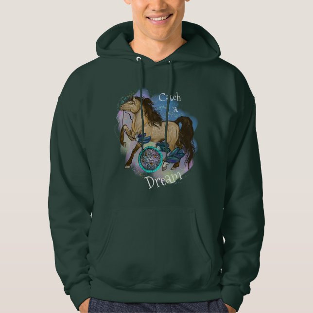 Buckskin Dreamcatcher Horse Catch a Dream Hoodie (Framsida)