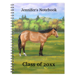 Buckskin Dun Quarter Horse Anteckningsbok