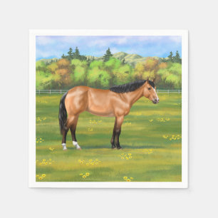 Buckskin Dun Quarter Horse Pappersservett