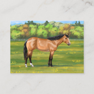 Buckskin Dun Quarter Horse Visitkort