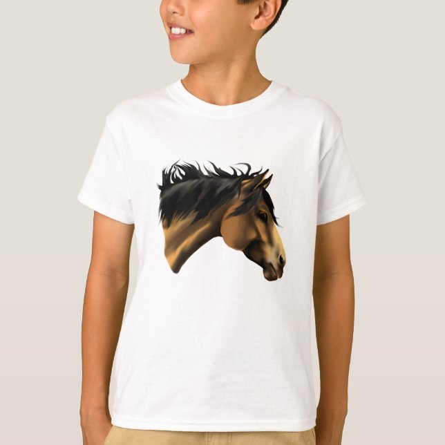 Buckskin Horse Ansikte Shirt T-shirt (Framsida)