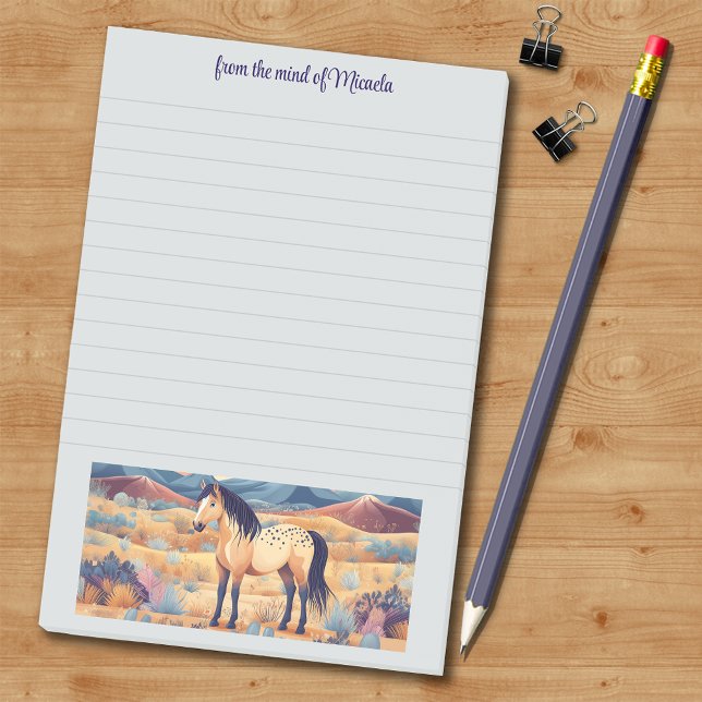 Buckskin Horse Girl Desert Personlig Slogan Post-it Block (Buckskin Horse Girl Desert Personalized Slogan Post-it Notes)