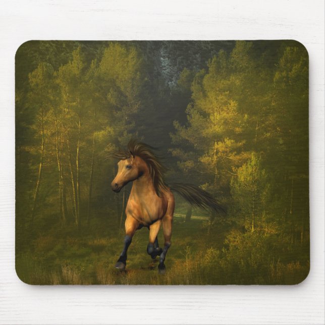 Buckskin Horse i Forest Mousepad Musmatta (Framsidan)